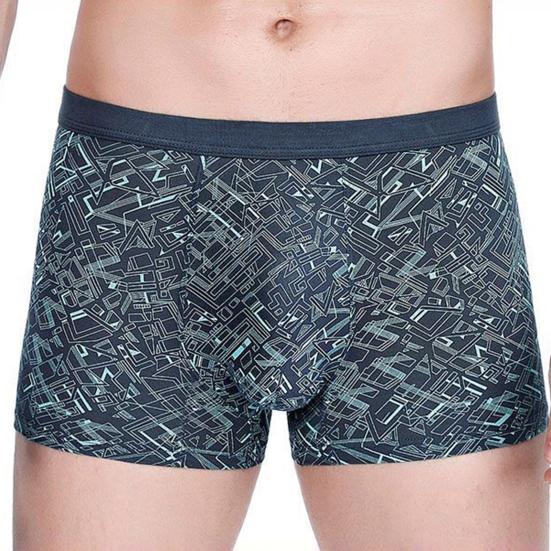 Herren Boxer Unterwäsche Elastisch Mittelhoch geschnitten Dreidimensionale Schnittführung Shorts Slips U-Konvex Schnelltrocknende Slips