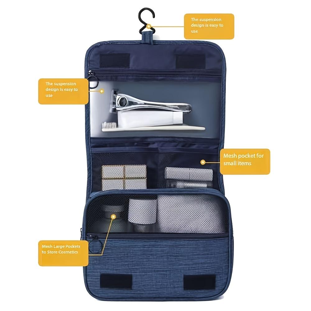 Travel Cosmetic Bag with Hook Portable Large Capacity Makeup Organizer for Toiletries and Multi-Functional Storage Pouch