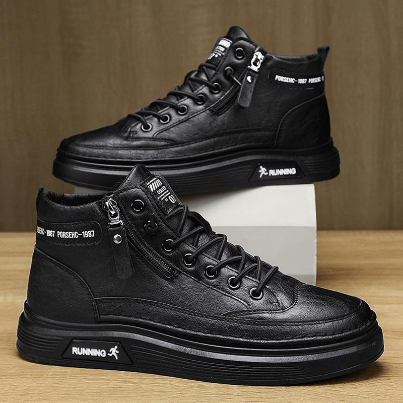 Ny mote Høst Og Vinter Høytopp for menn Martin Boots Studenter Mann Gutter Trending Soft Sole Arbeidssko Arbeidsbeskyttelse Martin Sneakers