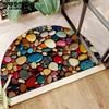 Half Round Pebble Floor Mat Beach Shell Floor Mat Entrance Door Mat Bathroom Floor Mat