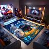 1PC Custom Name Nighttime Sheep Journey Theme Floor Mat Ideal for Living Room, Game Rooms, Office, Bedroom, Office Floor Mat , Floor Mats for Home