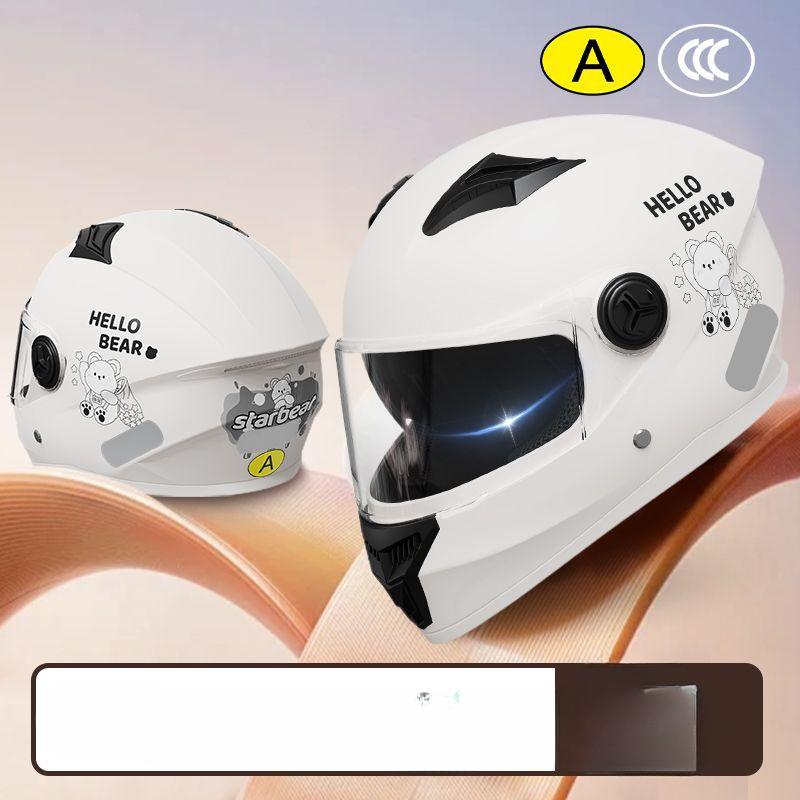 New National Standard Electric Vehicle Helmet for Women In Winter Warm Motorcycle Helmet for Winter Warm Riding Hood