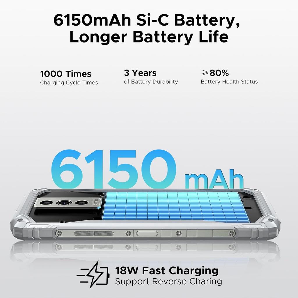 Doogee Blade10 PRO Telefon z Ogniwem Energetycznym 32GB+256GB Wyświetlacz 6.56" 50MP 6150mAh Android 15