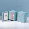 1Pc Pu Leather Book-Shaped Ring Box With Suede Fabric Lining Creative Flip Lid Magnetic Ring Holder Jewelry Gift Case Accessorie