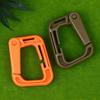 5Pcs Outdoor Plasctic Shackle Carabiner D Type Backpack Hanging Webbing Hook Buckle Multi Outdoor Hiking Camping Gear