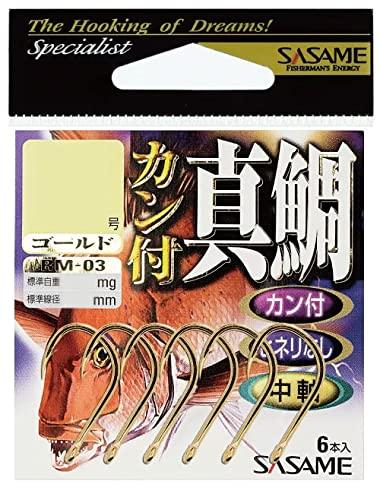 Sasame needle (SASAME) RM-03 Red sea bream with hook (Gold) No. 15