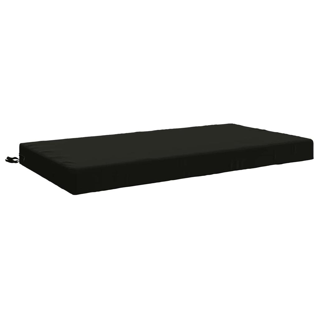 Seat Cushion SOEST 100percent Polyester Black 120 x 80 x 10 cm