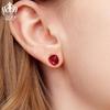 Everjoy Snowflake Apple Asymmetric Stud Earrings, S925 Sterling Silver Christmas Fruit Jewelry for Women