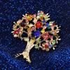 Shiny Rhinestone Christmas Tree Brooch Bag Clothing Matching Essential Brooch Rhinestone Color Random Color