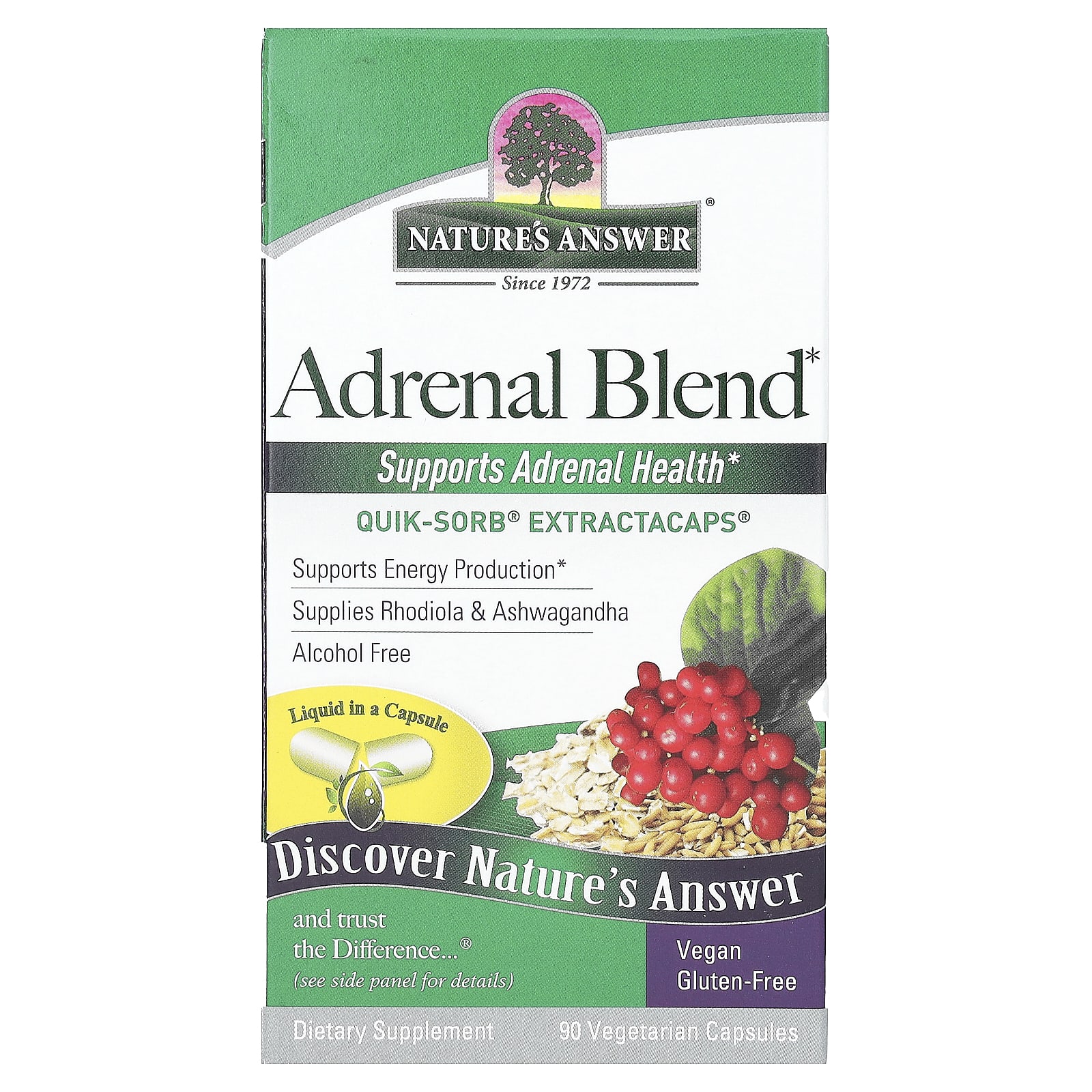 

Nature s Answer, Adrenal Blend, 90 Veggie Capsules