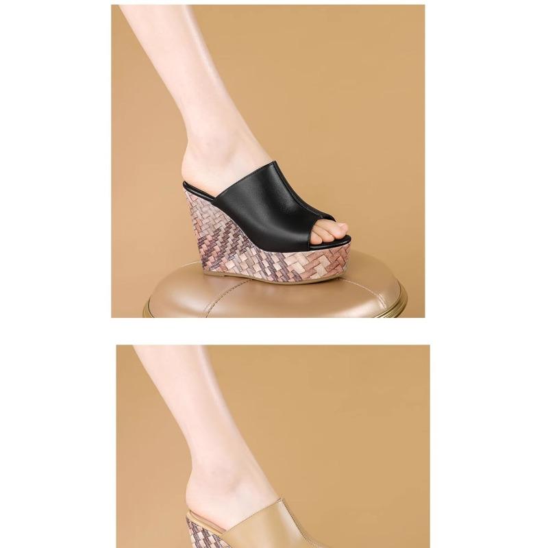 Platform Sandals for Women - Outdoor Wear Thick Sole, Plus Size 2025 Summer New Arrival Wedge Heel Strappy Sandals