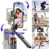 135cm Long Portable Collapsible Tripod Handheld Selfie Stick 360° Rotating Gimbal Anti-Shake Phone Holder For Live Streaming