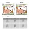 Pillow Case Bear And Panda Bubu Dudu Soft Pillow Cover  Vintage Cushion Cover Graphic Pillowcases For Chair Sofa Home Decoration