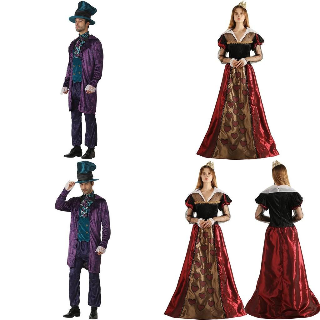 In Adventures Alices Wonderland Mad Hatter And The Red Queen Costumes Cosplay