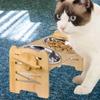 Overhead Dog Cats Feeders Regulable Wooden Stand With Stainless Steel Bowl for Healths Postures Cats And Small Dogs