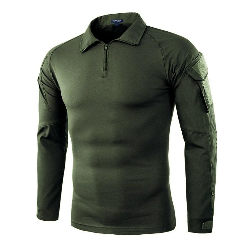 Mens Long Sleeve Tactical Shirt G2 Camo Outdoor Hiking Training Breathable Wear-resistant