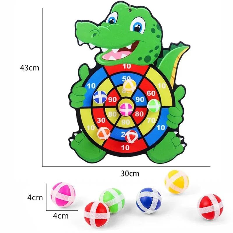 Montessori Educational Dart Board - Sticky Ball Safe Dart Game for Kids Ages 3-7, Indoor Sports Activity Toy