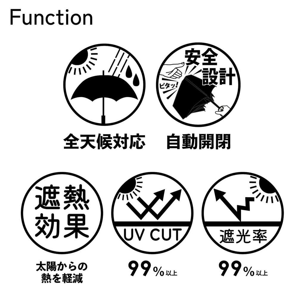 Folding Automatic Cut Rain Sun Sun and Rain UV 10002762 Umbrella, Open/Close, Pattern, Umbrella, Umbrella, Umbrella, 99% Protection, Parasol, Women's,