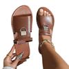 Flat-bottomed Hollowed-out One-line Slippers Summer Casual Fish-mouth Beach Sandals
