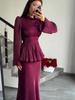 Elegant 2025 Retro Long Sleeve Spring Dress