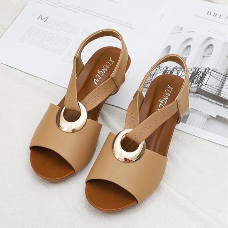 Fashion Size 36-42 Women Summer Sandals Mid Heels Wedges Shoes Woman Vintage Gladiator office Lady Sandals Sandalias Party Beach Shoes