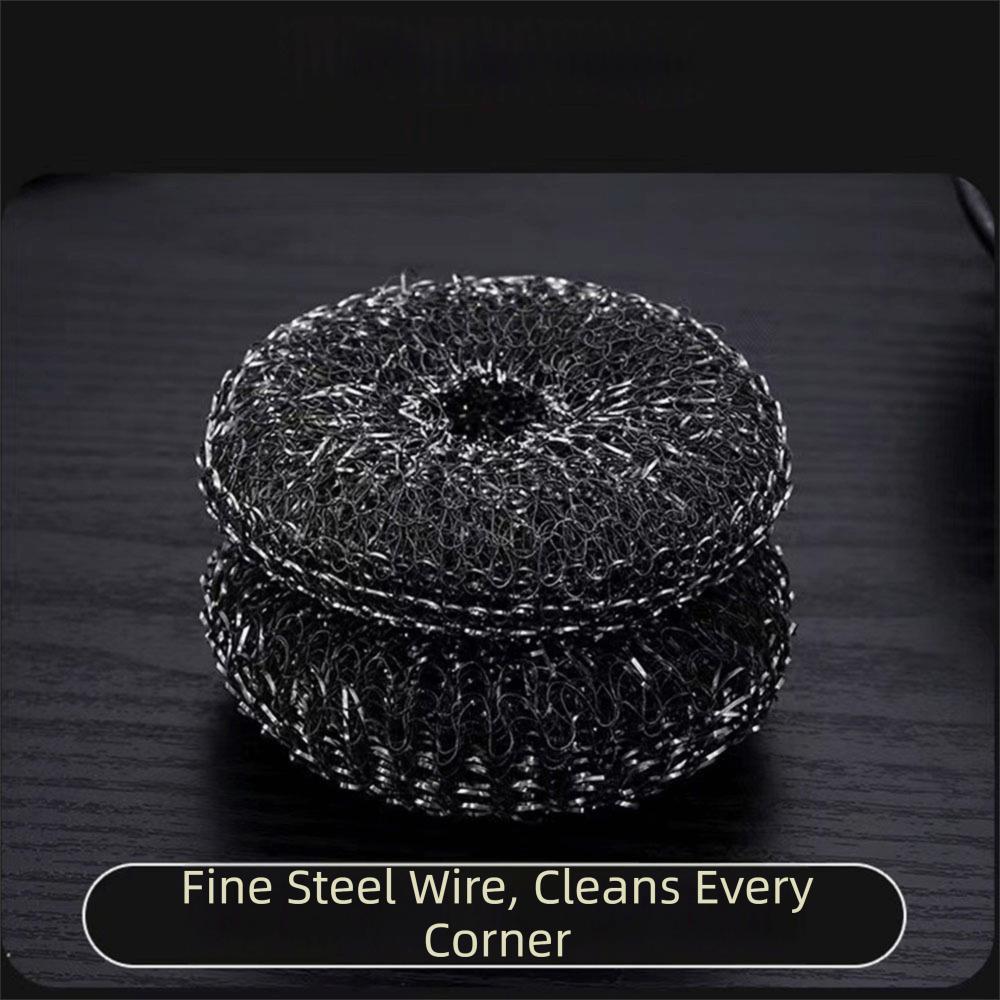 6Pcs Heavy Duty Stainless Steel Pot Brush Dishwashing Wire Ball Pan Cleaning