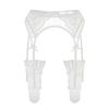 Code Garter Belt and Stocking Sexy Embroidered Lace White [Sexy 1701] Set, Lingerie, (SN019+N007-White-S)