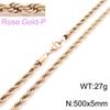 Spot Multi-Size Stainless Steel Twisted Rope Chain Necklace for Couples - Unisex Titanium Steel Design