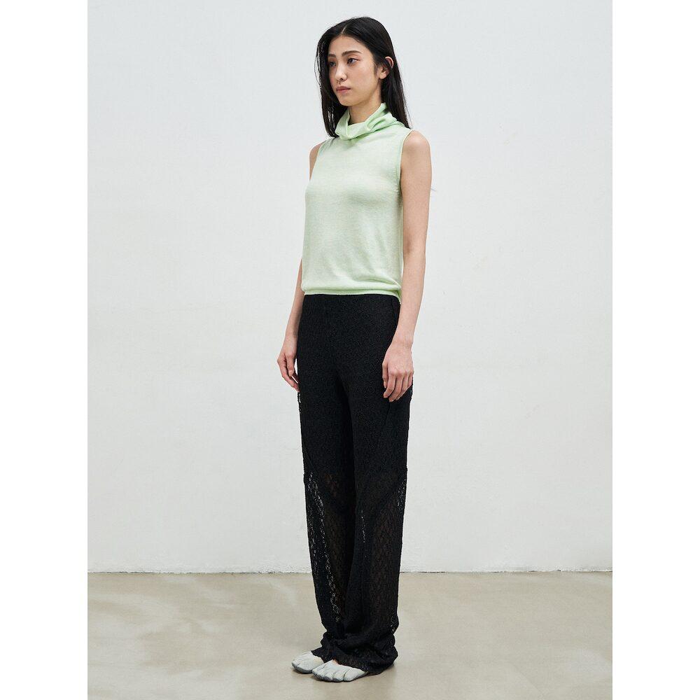 Anggae Lace Line Pants Black