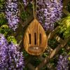 Mottenfutterhaus Holz-Schmetterlingshaus für draußen, Tropfenförmiges Gartengehege mit Aufhängeseil, Natürliches Insektenhotel Schmetterlinge, Motten,