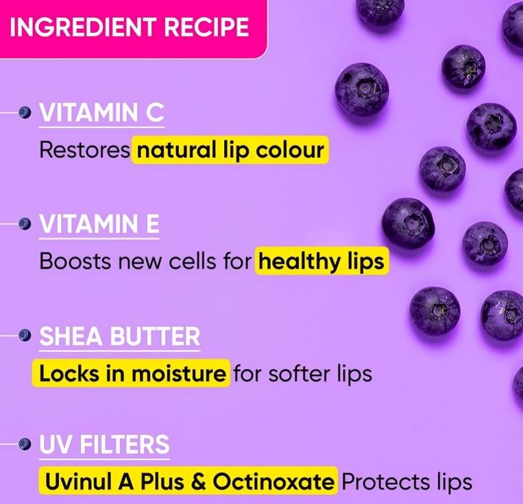 DOT & KEY Balzám na rty Vitamín C + E SPF 30 +, Lesk na rty s třpytkami bez nepořádku, Lesklé a plné hydratované rty, 12 g