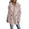 Platform Autumn New Arrivals Women's Plush Button-Down Coat Top