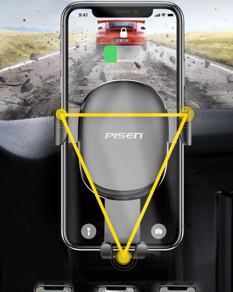 PISEN Car Phone Holder: Gravity-Based Mini Air Vent Mount