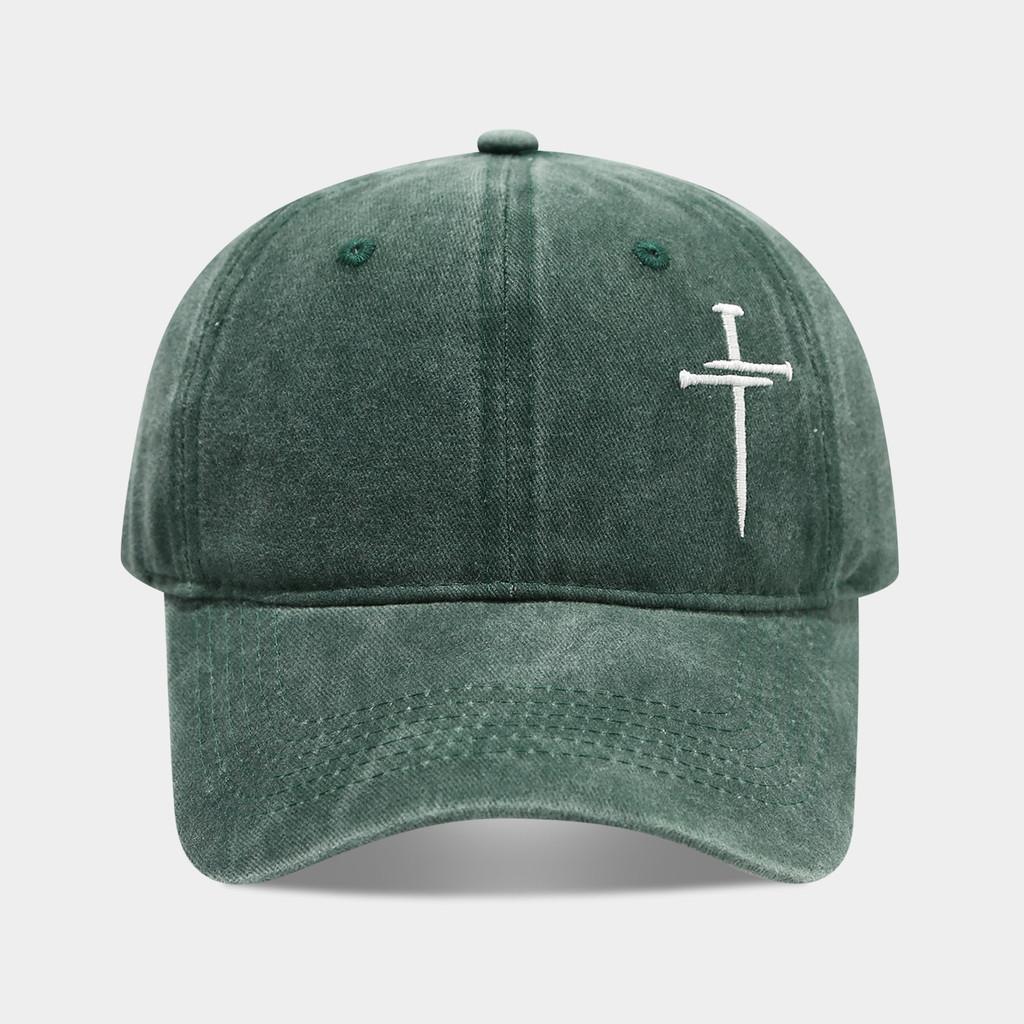 Streetwear Baseball Cap With Cross Stud Embroidery For Casual Men Women