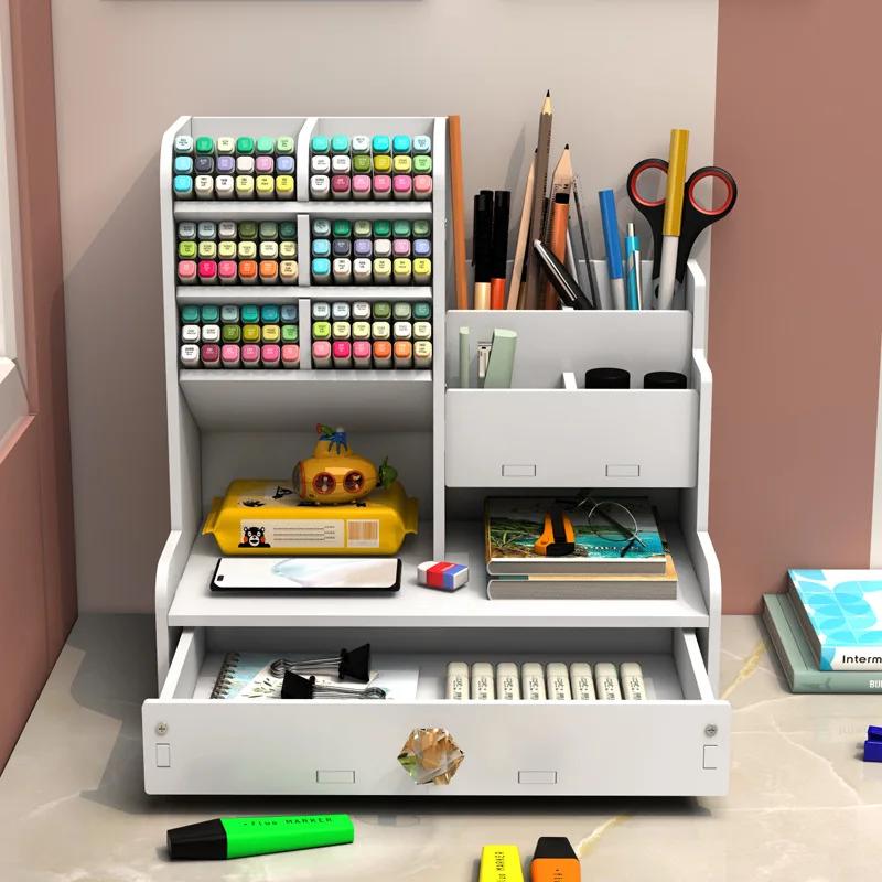 Stifthalter Nordic Ins Aufbewahrungsbox Kreativität Büro Schreibtisch Schreibwarenbox Große Kapazität Holzregal Holz Organizer Box W2117