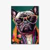 Fashion French bulldog lion giraffe portrait animal canvas painting posters and prints Scandinavian wall art painting for the living room