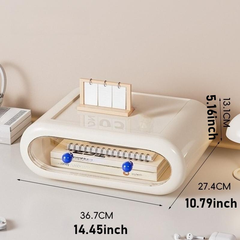 

Drawer Storage Boxes Cosmetic Organizer Desk Dust-Proof Rack with Sliding Drawers for Cosmetics Sundries Organizador Maquillaje синий