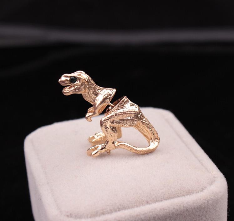 Korean Style Harajuku 3D Dinosaur Stud Earrings - Fashionable, Unique Piercings