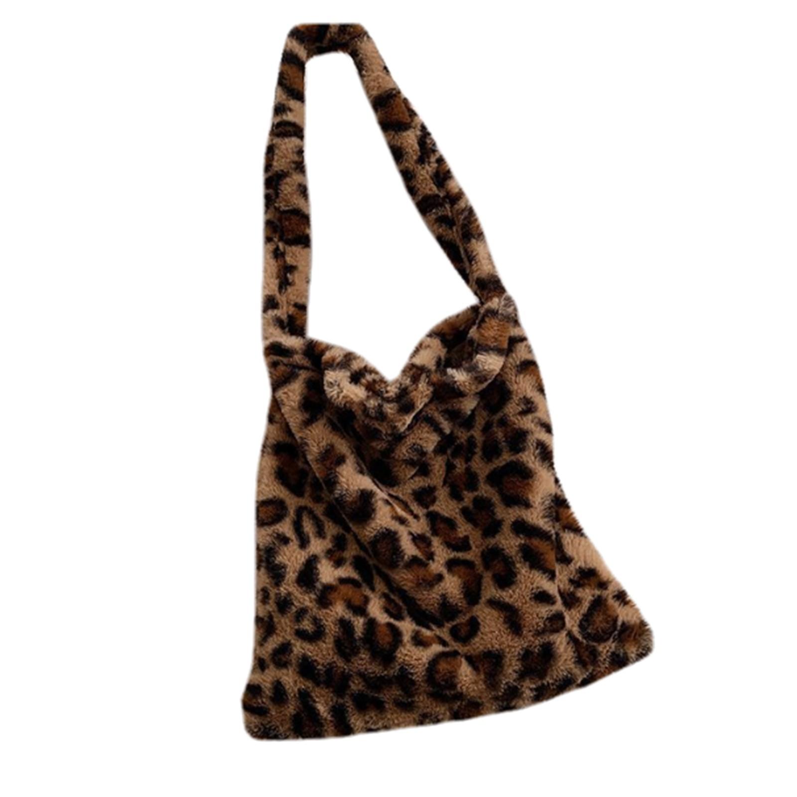 

Большая вместительная плюшевая сумка, сумка-тоут на одно плечо, ручная женская сумка One Size коричневый