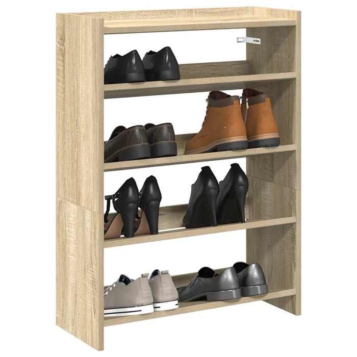 VidaXL Shoe Rack Sonoma Oak 60x25x81 Cm Engineered Wood 859880