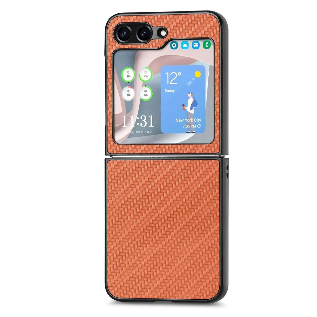 Flip Case for Samsung Galaxy Z Flip 6 5 4 3 2 Flip6 Flip5 Flip4 Flip3 Flip2 5G Ultra Slim Durable Hard PC Shell PU Leather Cover