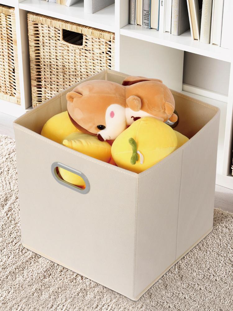 Quadratische Gitter-Aufbewahrungsbox für Zuhause, Wohnheim, stapelbare Aufbewahrungskiste, Bücherregal-Aufbewahrungsbox, Spielzeug, Kleinteile-Organizer-Korb