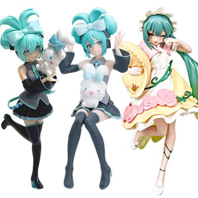 Anime Hatsune Miku X Cinnamoroll Figurka Víla Zrcadlo Šípková Růženka Figurky Ozdoby do Auta PVC Model Hračka Dárky k Narozeninám Skladem