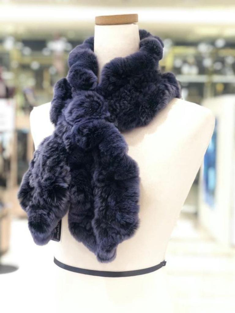 MJ Arnaldobasini Rex Sharing Fur Floral Women's Muffler ABWFM-20266