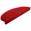VidaXL Tapis d'escalier 15 pièces 65 x 21 x 4 cm Rouge Demi-rond Grand 133907