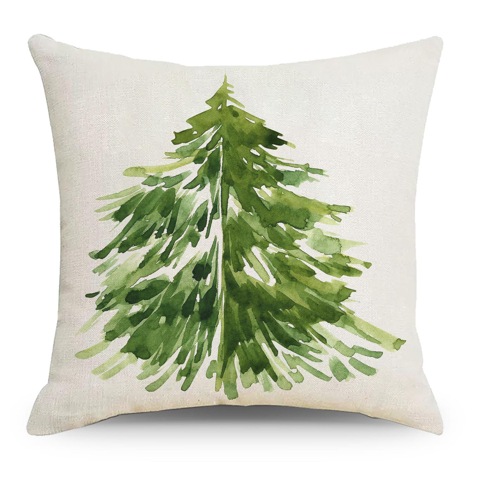 

Ретро Рождественская Декоративная Наволочка Пикап Зеленая Растение Гирлянда Теплая Атмосфера Домашняя Наволочка 45*45cm