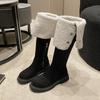 Female Chelsea Over The Knee Boots 2025 Winter Trend Shoes Women Side Zipper Boots Keep Warm Retro Two Wear Lady Long Boots