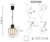 MODERN WOODEN LED CEILING HANGING LAMP