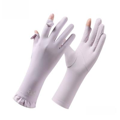 Nouveaux Gants de Protection Solaire Anti-UV Respirants en Dentelle Mitaines Anti-UV Antidérapants Fins Gants Tactiles pour la Course à Pied les Sports