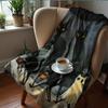 Transparent Pink Floral Anime Cartoon Flannel Blanket Soft Warm Throw for Bedroom Sofa Car Kids Holiday Gift